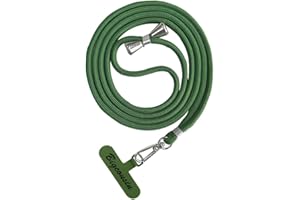 Bigcousin Tour de Cou Telephone Universelle,Réglable Amovible en Nylon Pendentifs Collier de Longe Porte-clés Cordon pour Plupart de Téléphones Intelligents,Herbe Verte