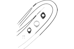 TSTRAUM BMX Bicicletta Gyro Cavo freno anteriore + posteriore (superiore + inferiore) Set rotore (nero)