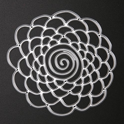 Demiawaking 1Pcs Blume Schneiden Schablonen DIY Sammelalbum Dekor Papier Karten, Metall Buchzeichen , Metall Lesezeichen als Geschenk fuer Freunde - 2