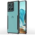 Pikkme Back Cover for Moto Edge 60 Fusion 5G | Ultra Hyrbid | Full Camera Protection | Raised Edge | Crystal Clear Transparent Bumper Case (Black)