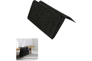 AOMIGT Organizador de Cama, Bolsa de Cama de Fieltro, Bolsa de Cama Gruesa de Fieltro, Organizador de Cama de Fieltro, Organizador de Cama, Bolsa de Almacenamiento de Fieltro para Colgar (Negro)