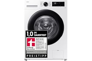 Samsung Waschmaschine, 9 kg, 1.400 U/min, EEK: A, Mikroplastik-Programm, Ecobubble, 14 Pro
