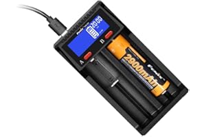 Fenix Cargador Are-D2 Digital 2 vías Carga Tipo de batería 26650, 21770, 18650, 16340, 14500, 10440, AA, AAA Externo, Adultos Unisex, Multicolor (Multicolor), Talla Única