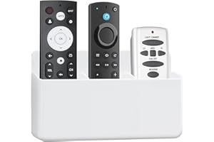 VACONICO Remote Control Holder Wall Mount, TV Remote Holder, Self Adhesive Controller Holder, Wall Pen Holder Storage Accessories for Home Office School (White 1Pack)