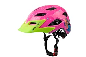 ‎EXCLUSKY Exclusky Fahrradhelm Kinder Jungen, Kinder Fahrradhelm Mädchen für BMX Helm Kinder Radhelm Skaterhelm Verstellbar Kinderhelm Kinderfahrradhelm Fahrrad Helm Kind 50-57CM (ab 5-13 Jahre)