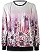 Thenice Women's Digital Print Pullovers Sweatershirts T Shirts (Sunflower)