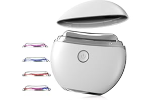 EMS Gua Sha, Robofun Gesichtsmassagegerät Gua Sha Elektrisch mit 4 Modi, Wärme&Vibration, Face Lifting Gerät mit Rot,Blau,Lila&Buntfarbigslicht, Geräte zur Faltenreduzierung & Anti-Aging-Geräte - Weiß