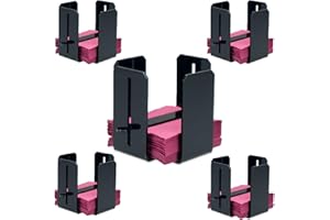 MISUE Pack de 5 Servilletero de Mesa de Metacrilato Negro | Porta Servilletas 11,5x11,5 cm | Servilleteros Individuales Ideales para Hostelería y Bar (5, Negro con Tope)
