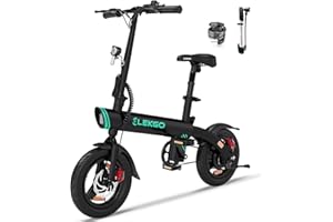 ELEKGO E Bike Bicicletta elettrica da 14 pollici con motore da 250 W e batteria da 36 V 7,8 Ah, autonomia massima 25-45 km Bicicletta elettrica per adolescenti e adulti