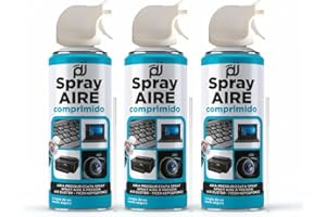 PRIME JJ- PACK 3 Spray de Aire comprimido a base de gas para limpieza de material electrónico, 400 ml (3)