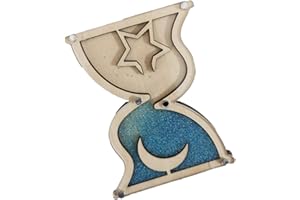 perfk Planche Montessori, Busy Board Montessori âge 1 an, Matériel D'accessoire De Planche Occupée en Bois Jouet éducatif Précoce De Compétence Motrice pour Enfants Planche D'activité, Sablier Bleu