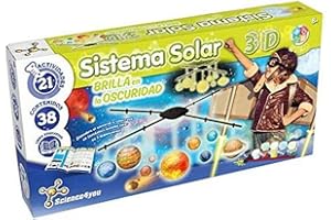 Science4you-Sistema Solar 3D Brilla en la Oscuridad-Planetario, Juguete Educativo con Planetas y Proyector de Constelaciones, Pinturas y Pegatinas, Astrologia para Niños +8 Años (80002188)