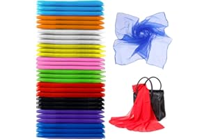 SteelFever 30pcs Creative Dance Woman/Band Scarves Soft, Large Juggling Scarfs (70 x 70cm)