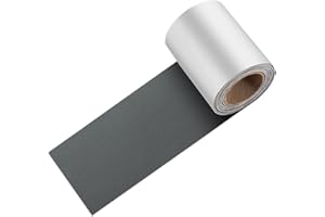 GELAISI Kit De Patch en Cuir 7.6 * 152cm,1 Rouleau Auto-Adhésif en Cuir PU Patch de Réparation Kit，Simili Cuir Autocollant，pour canapé, siège Auto, Meubles, Veste（Gris）