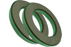 CALIKO 12 Inch Foam Wreath Ring Pack of 2 with Plastic Back | Durable Foam Circle Wreath Rings for Crafting, Floral Designs, and Wreath Making | Sturdy Plastic Backing for Long-Lasting Support.
