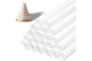 XWYDZ 20 Pcs Cake Dowels for Tiered Cakes | Re-usable Plastic Cake Supports | 11.8 Inch Heavy Duty Cake Pillars, Stacking Sticks, Wedding & Party Cake Construction Rods