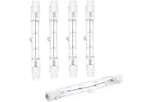 DoRight Lampadina Alogena R7S 78mm 100W Dimmerabile Lineare Lampada Alogena Bianco Caldo 2800K T3, Tipo J, per Lavoro, Sicurezza, Illuminazione Paesaggistica, Lampade 1500lm AC 220-240V(5 pezzi)