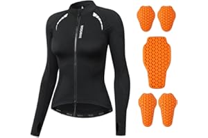WOSAWE Damen Motorradjacke mit CE Abnehmbar Protektoren Sommer Atmungsaktiv Schutzjacken