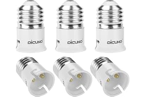 DiCUNO E27 till B22 omvandlare för lamphållare, Uttag för glödlampor och LED-lampor, Maximal effekt 200W, 0~250V, 165 grader