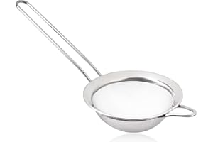 ‎WENCO wenco Küchensieb- Durchmesser: 8 cm, aus rostfreiem Edelstahl, feines Gourmet-Sieb, langlebig und spülmaschinengeeignet, silberfarbig, vielseitiger Küchensieb für Sieben und Abseihen