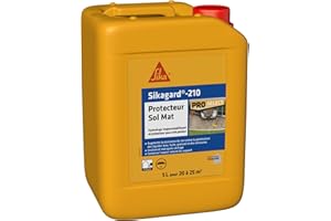 SIKA - Hydrofuge Imperméabilisant pour sols - Sikagard 210 Protecteur Sol Mat Incolore - Pavés/dalles/pierres - Augmente la résistance au sol contre la pénétration des liquides et salissures - 5L