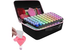 Piashow Diamond Painting Accesorios, Contenedores de Almacenamiento de Pintura Diamante, 120 Ranuras Diamond Painting Kit Completo, para DIY Diamond Painting, Rosa