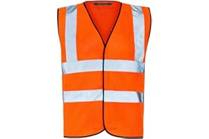 MYSHOESTORE Hi Vis Vest Yellow & Orange Small to 6XL 2 Band & Brace