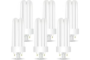 Circle (6 Pack PLT-26W 827, 4 Pin GX24q-3, 26 Watt Triple Tube, Compact Fluorescent Light Bulb. 2700K Warm White, 6 Count.