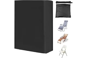 SCHYIDA Funda para Sillas Plegables de Tela Oxford 210 D Funda para Sillas de Playa Impermeable de 110 x 71 cm Funda Protectora Exterior para Sillas de Terraza Sillas de Gravedad Cero Hamacas