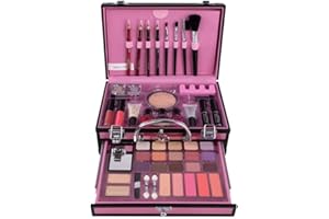 Estuche de Maquillaje CHAWHO Juego de maquillaje - Caja de maquillaje profesional de Cosmética Set Maletín de Maquillaje completo Sombras de ojos, lápiz labial, rubor Caja de regalos para mujer #3