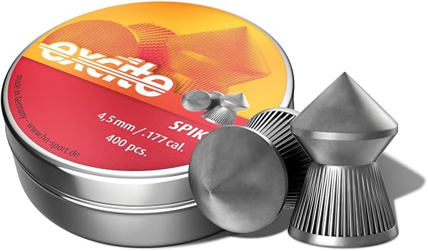 H&N Excite Spike Airgun Pellets 0.177 Cal, 8.64 Grains, Pointed, 400 Count - 1