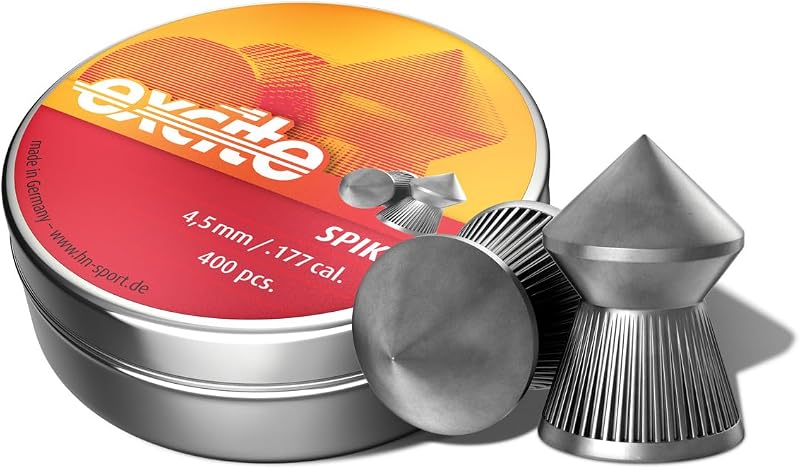 H&N Excite Spike Airgun Pellets 0.177 Cal, 8.64 Grains, Pointed, 400 Count