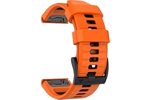 MYSNBKN 22mm Quick Fit Strap for Fenix 8 47mm/Fenix 7 Pro/Fenix 7/Fenix 6 Pro/Fenix 6/Fenix 5/Fenix E/EPIX 2, Soft Silicone Replacement Band for Forerunner 935/945/955/745/Approach S60/S62