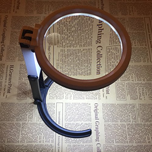Lupa Plegable De 130mm 5x Con Soporte 12 Leds