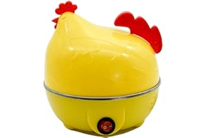 JIMMACKEY Egg Boiler, Cuiseur à oeufs, Électrique Oeuf Cuiseur Poulet Forme Micro-ondes, 7 Oeuf Chaudière Chaudière Chaudière Cuisinière Outils de Cuisine (B)