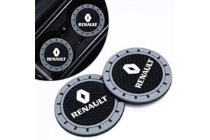 ACHARD 2 Pezzi sottobicchieri per auto,tappetini/inserto/sottobicchieri portabicchieri per auto per Renault Koleos Kadjar Talisman Captur Espace Clio Megane,accessorio portabicchieri per auto