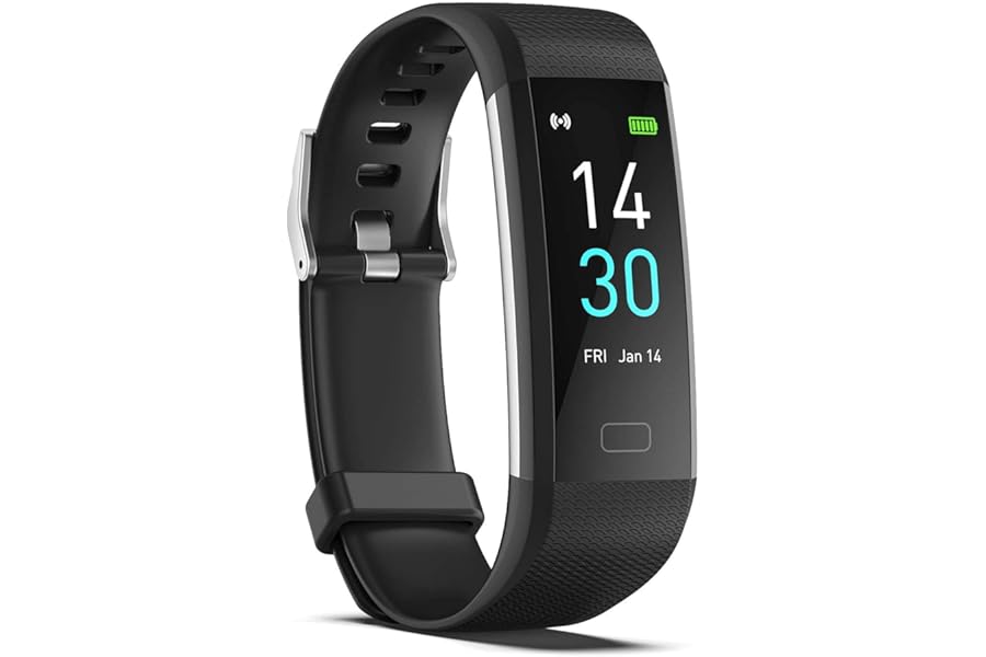 Septoui Smart Band Fitness Pedometer Watch Heart Rate, SpO2, Blood Pressure, Sleep Calorie Activity Tracker Waterproof IP68, 16 Sports Modes Smartwatch Women Men Children