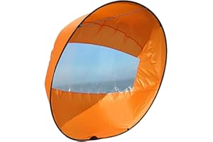 QOTSTEOS Kayak Wind Vela, Pieghevole Kayak Barca Vento Vela Sup Paddle Board Vela Vela Canoa Stroke Paddle Barche a remi Vento Finestra Trasparente per Kayak Barca a Vela Canoa
