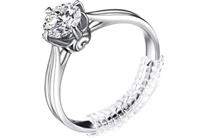 Anpro 15 Pack Ring Size Adjuster - con 3 misure Clear Ring Sizer Adjuster per anelli allentati, set di stringitori in silicone a spirale, protezioni invisibili per anelli