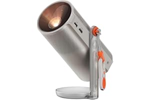 ‎XGIMI XGIMI MoGo 4 Laser Handy Beamer mit Akku, 550 ISO-Lumen, Outdoor Mini Projektor mit 360° Ständer, 2,5 Std Wiedergabe, Google TV & Netflix, Harman Kardon Sound, inkl. 4 Filter