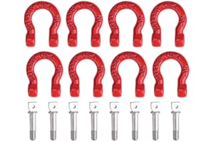 Dilwe 8 Pieces RC Car Trailer Buckle Metal Tow Shackle Rescue Lock Catching Accessories for RC Climbing Crawler Car for Axial SCX10 | CC01 | RC 4WD | D90, D110 | TF2 |