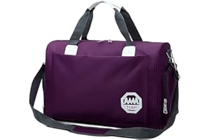 YDFYX Sac de Voyage Pliant de Grande Capacité, Léger de Portable Sac de Voyage Homme Femme Week-End Sacs de Sport Convient pour Sports de Plein air, Voyages, randonnée, Camping (Violet.)