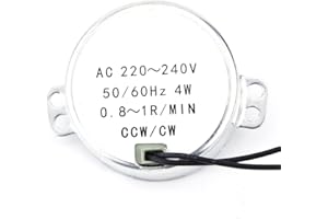 FASIENT1 Moteur synchrone TYC-50 AC 220/240V 4W 50/60Hz fréquence CCW/CW Moteur à Engrenages synchrone électrique(0,8 à 1 TR/Min)