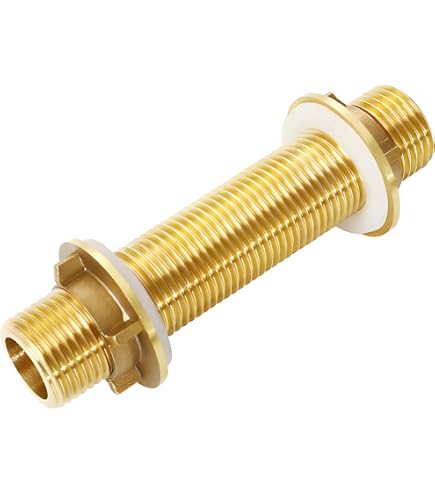 QUARKZMAN G1/4 Maschio Filetto a 3/8 Tubo Flessibile Spinato Sfera Valvola x 1pz Ottone Acqua Spegnimento Interruttore Raccordo per Giardino Piscina[Ottone Tono