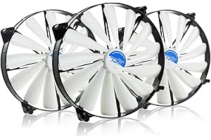 AABCOOLING Super Silent Fan 20 - Un Grande Silencioso y Muy Efectivo Ventilador 200mm, Base Ventilador, Ventilador 20cm, Ventiladores, 193 m3/h, 800 RPM - 3 Piezas 14,9 dB