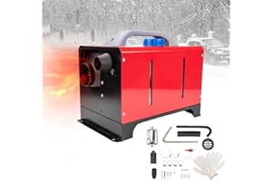 SHOCKFLO 5KW 12V Diesel Heater All-in-one Parking Heater Diesel Night Heater 4 Holes Diesel Air Heater With LCD Switch & Remote Control Night Heater for Car Trucks Boat Bus RV and Trailer