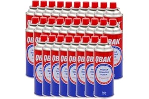 ALJOIR Cartucho Recambio de Gas Portable Gas Butano para Cocina Portátil, Hornillo, Soplete Soldador, Camping Gas B-250 227gr