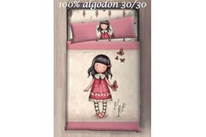 SANTORO-LONDON Juego de sábanas Gorjuss Santoro Time to Fly - 100% Algodón (105 cm)