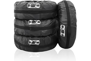 BAIFULAI Lot de 4 sacs à pneus de 19-23 pouces, sac de pneu imperméable, housse de protection pour pneus, housse de pneu, housse de pneu de secours, housse de roue de secours pour un transport et un stockage