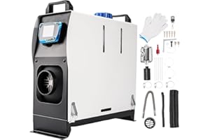 ShockFlo Diesel Heater 5kw 12v,With Built-in LCD Thermostat All-in-One Single Bore Camping Diesel Heater for campervan,Suitable for Trucks, Boats, Caravans, Buses, Motorhomes,white